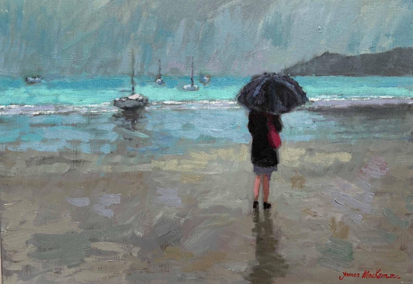 Le Parapluie, La Parisienne - 33x46cm